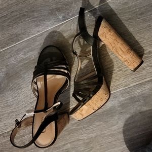 Black platform high heels